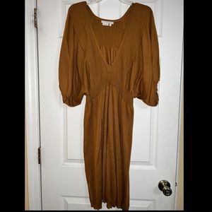 Midi Mustard Dress - Size - L